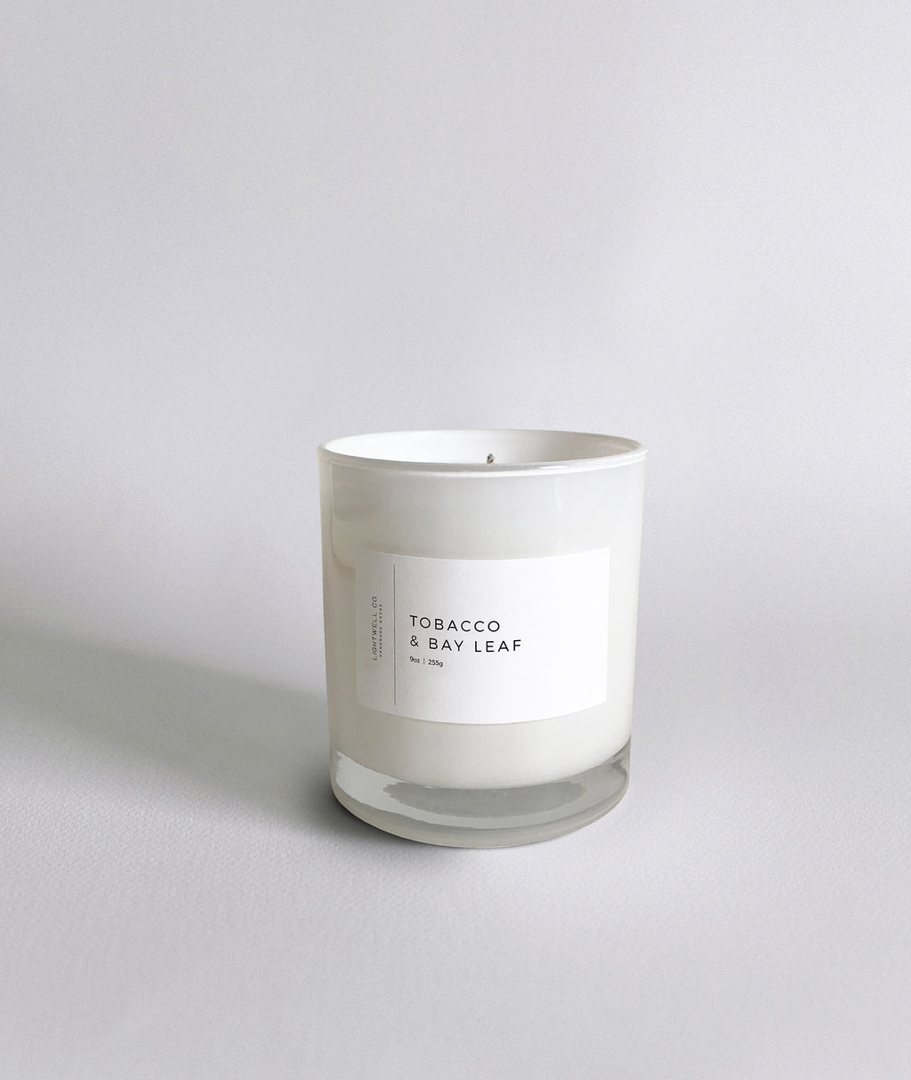 Tobacco & Bay Leaf White Tumbler
